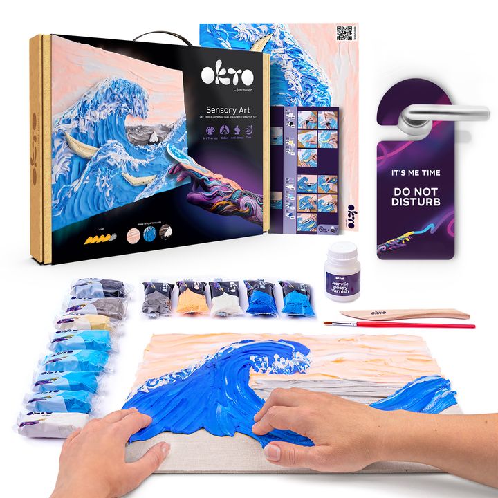 OKTO Kreativni 3D set Valovi u Kanagavi 30 x 40 cm — slika 2