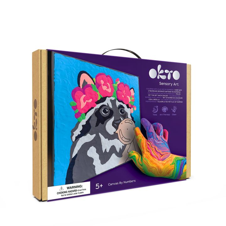 OKTO samostvrdnjavajuća slika 30 x 30 cm Medvjedić — slika 1