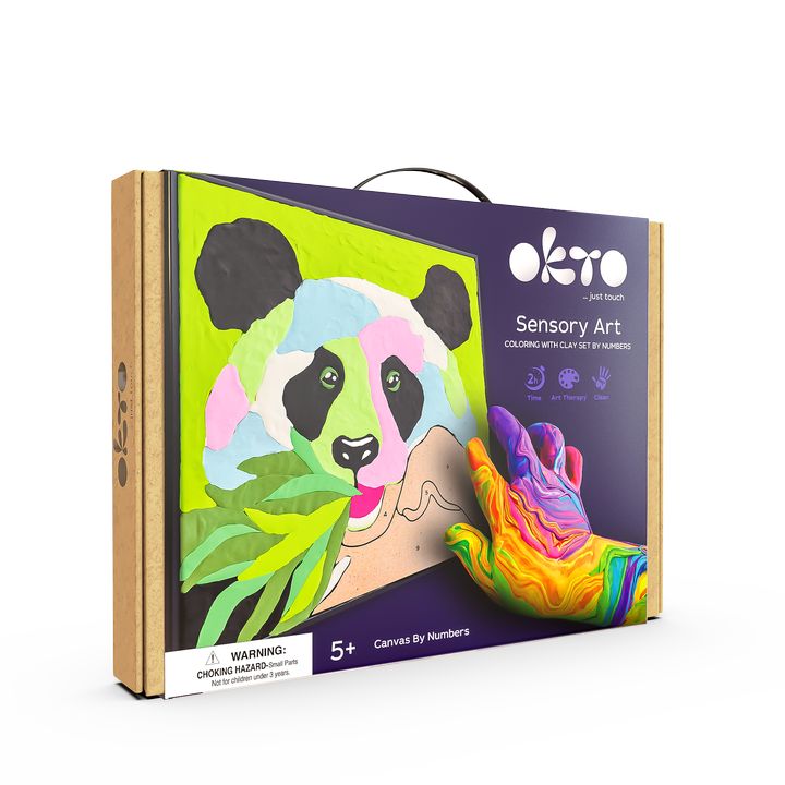 OKTO samostvrdnjavajuća slika 30 x 30 cm Panda — slika 1