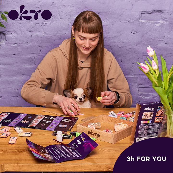 OKTO set za modeliranje u drvenom okviru 21 x 21 cm ROMANTICA — slika 5