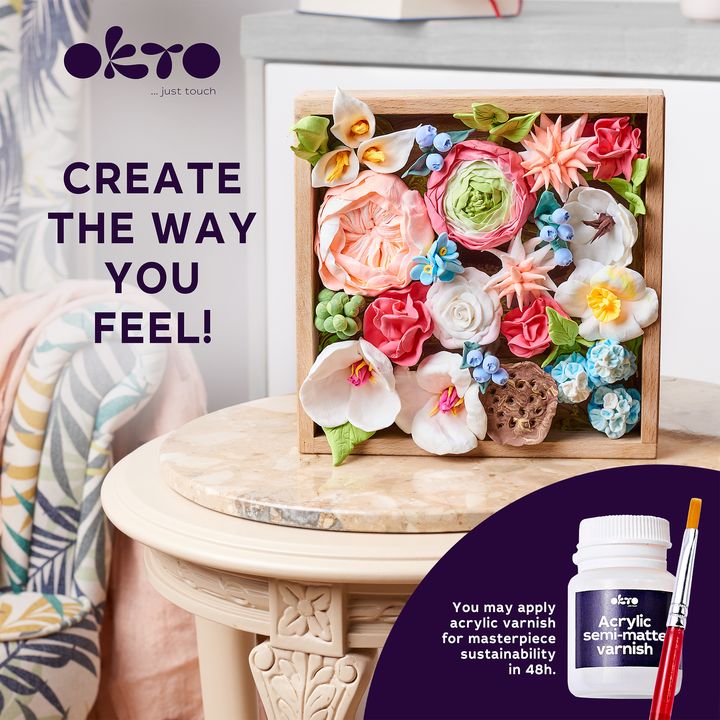 OKTO set za modeliranje u drvenom okviru 21 x 21 cm ROMANTICA — slika 6