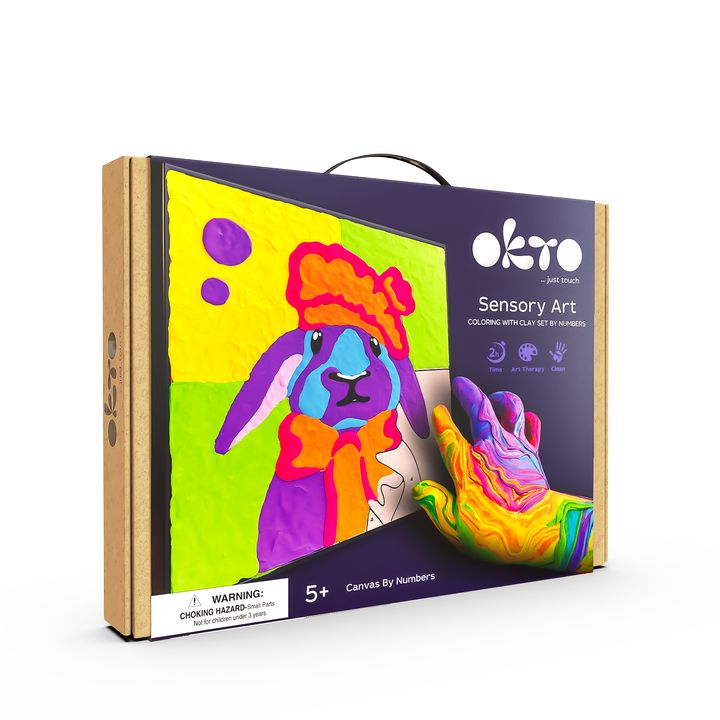 OKTO slika sa samostvrdnjavajućom masom 30 x 30 cm Hare — slika 1