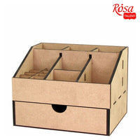 ROSA TALENT MDF organizator sa jednom ladicom dimenzija 22.5x18x16.5 cm za odlaganje slikarskog pribora.