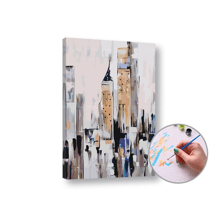 Paint by Numbers Kit - apstraktni grad — slika 1