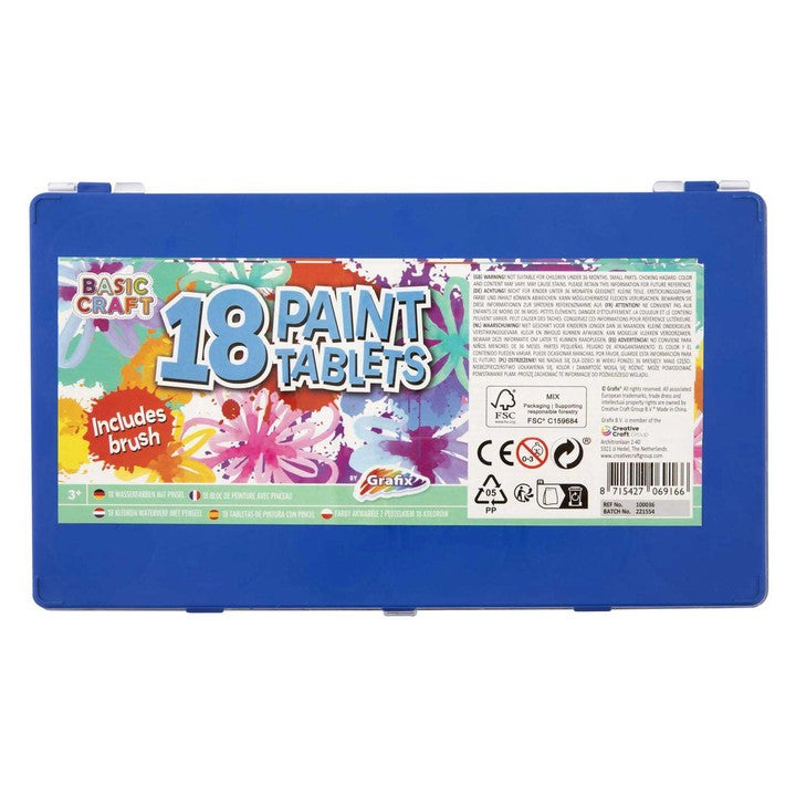 Pakovanje Paint Tablet 18 PCS sa kistom i paletom boja