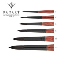 Set PanArt 3302 okruglih kistova za akril u različitim veličinama, idealni za detalje i nanošenje boje.