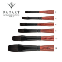 Set PanArt 3322 plosnatih kistova za akril u različitim veličinama za precizno nanošenje boje