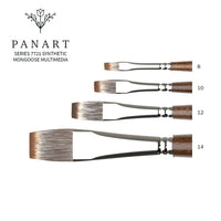 PanArt 7721 plosnati kist sa sintetičkim dlakama mungosa za precizno nanošenje boja na platno.