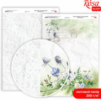 Papir za scrapbooking Wild Flowers A4 s motivom poljskog cvijeća u nježnim tonovima
