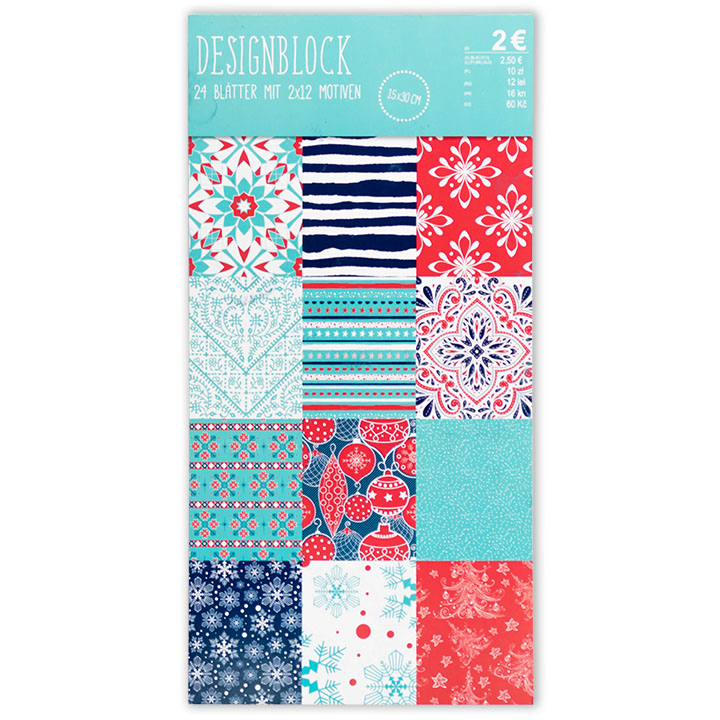 Papiri za scrapbooking 15 x 30 cm | set od 4 bloka — slika 4