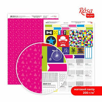 Papiri za scrapbooking Be in color A4 s raznobojnim motivima