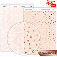 Papiri za scrapbooking Hearts A4 u različitim nijansama za kreativno izražavanje.
