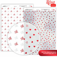 Višebojni papiri za scrapbooking Hearts A4, savršeni za dekorisanje albuma i spomenara.