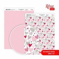 Papiri za scrapbooking Love A4 sa modernim grafičkim uzorcima