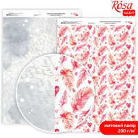 Papiri za scrapbooking Love Mood A4 s apstraktnim umjetničkim uzorcima