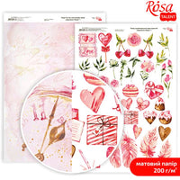 Set papira Love Mood A4 s motivima čipke i elegantnih detalja