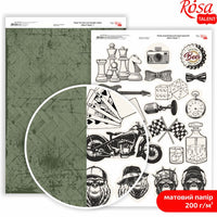 Set papira za scrapbooking Mens Style A4 sa motivima pisaćih mašina