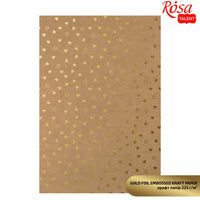 Papiri za scrapbooking sa metalik elementima A4 – zlatna srca