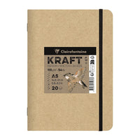 Papirni blok Kraft CLAIREFONTAINE 115 g/m² – A5 – A4 / 20 listov