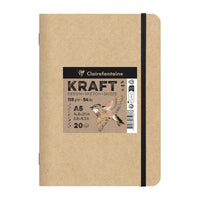 Papirni blok Kraft CLAIREFONTAINE 115 g/m² – A5 – A4 / 20 listov