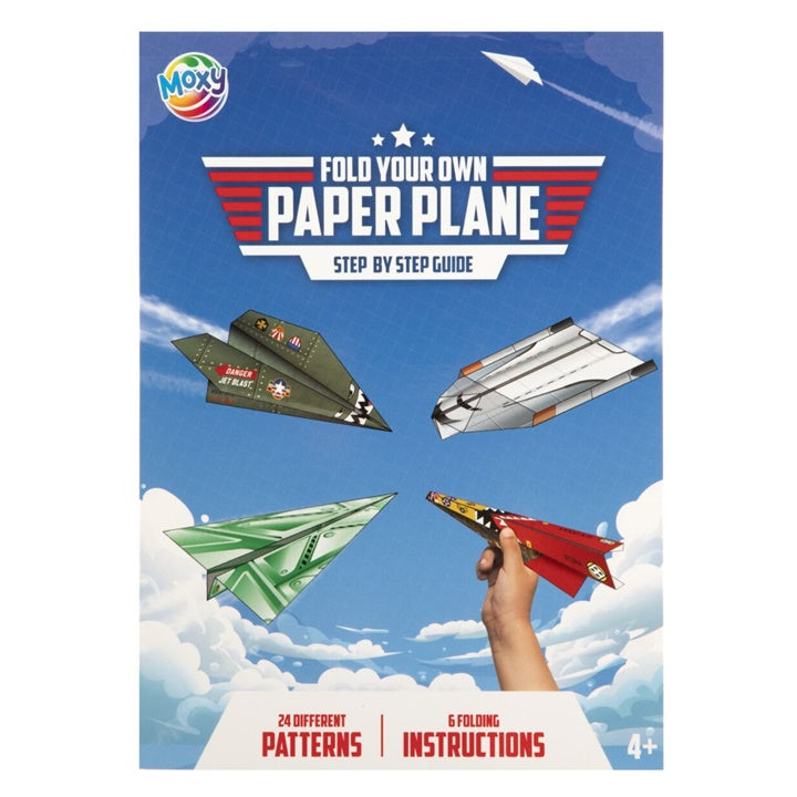 Papirni blok za pravljenje papirnih aviona dimenzija 25x18 cm sa 24 lista sa uzorcima.