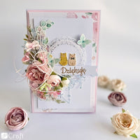 Papirni izresci Boho cvijeće i leptiri, idealni za dekoraciju čestitki i umjetničke radove.