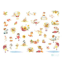 Papirni izresci Little Autumn, 50 komada, idealni za ukrašavanje čestitki i scrapbooking radova.