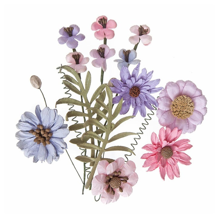 Papirno cvijeće Pink & Lavender - set 12 kom