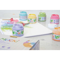 Pastelne boje za nanošenje prstima MUCKI - set 6 x 150 ml — slika 2