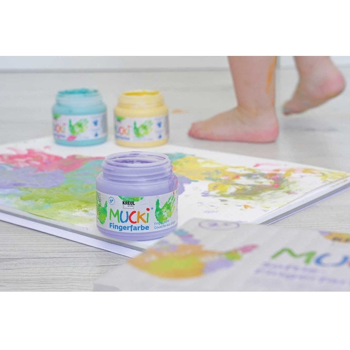 Pastelne boje za nanošenje prstima MUCKI - set 6 x 150 ml — slika 3