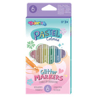 Pakovanje od 6 Colorino flomastera u pastelnim bojama sa svjetlucavim efektom za kreativno crtanje.