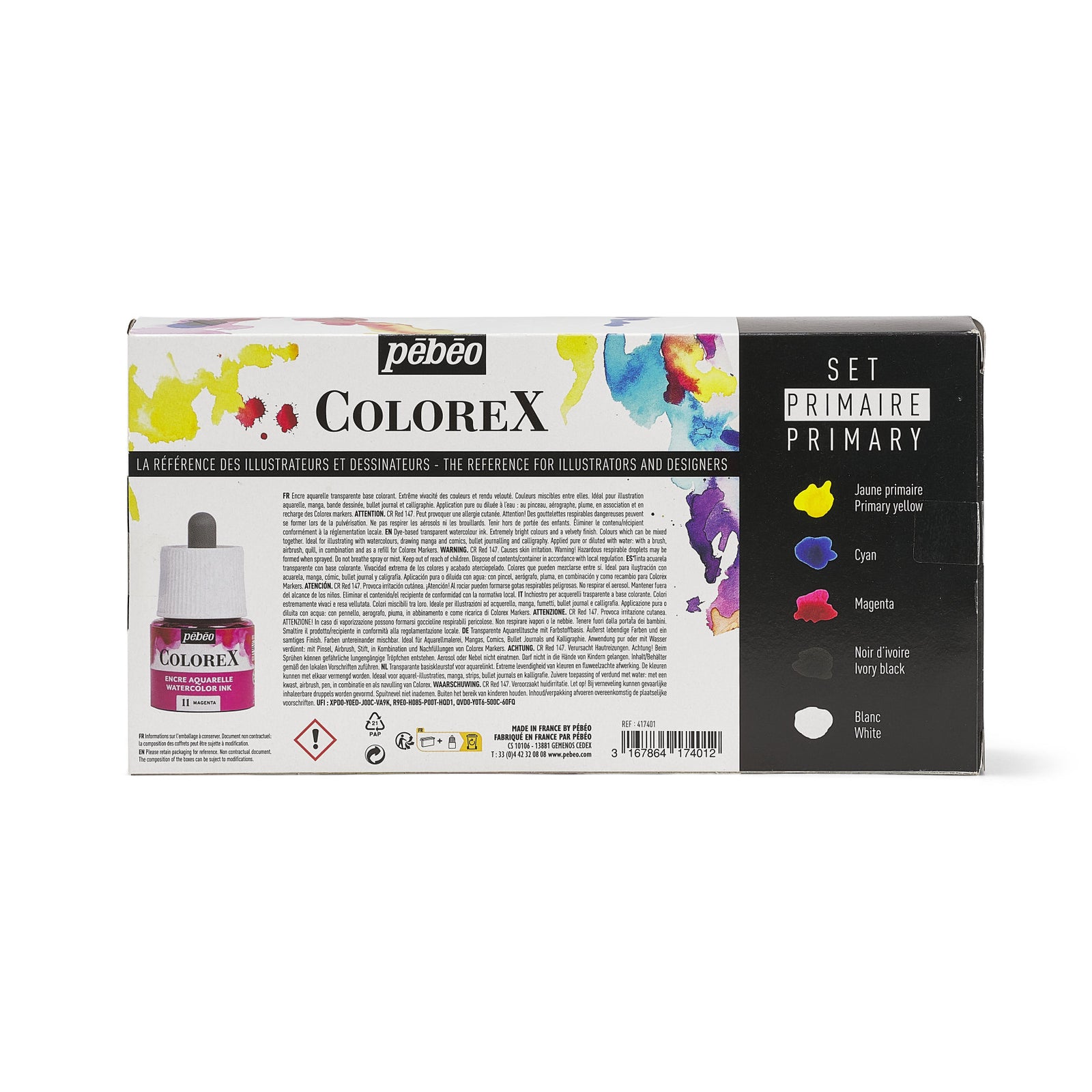 Pebeo Colorex set akvarelnih mastila 5 x 45 ml