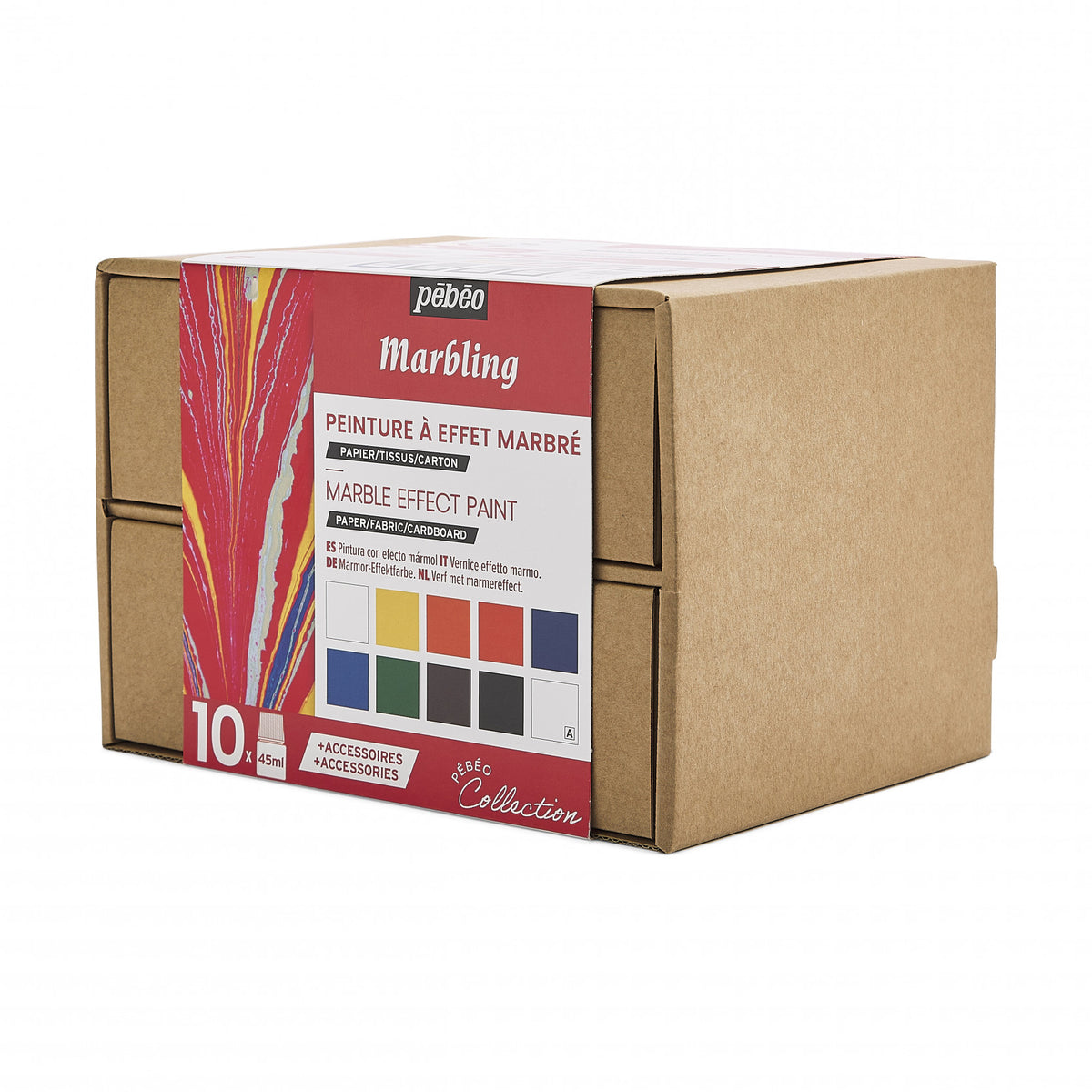 Pebeo Marbling set boja za mramoriranje 10 x 45 ml
