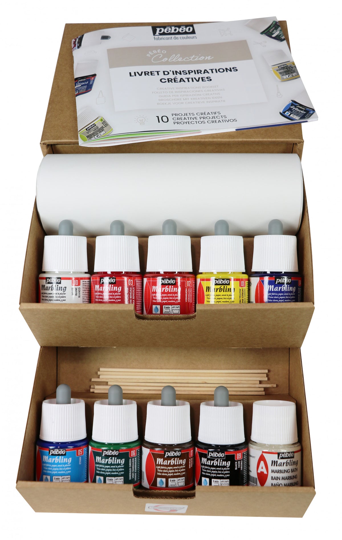 Pebeo Marbling set boja za mramoriranje 10 x 45 ml