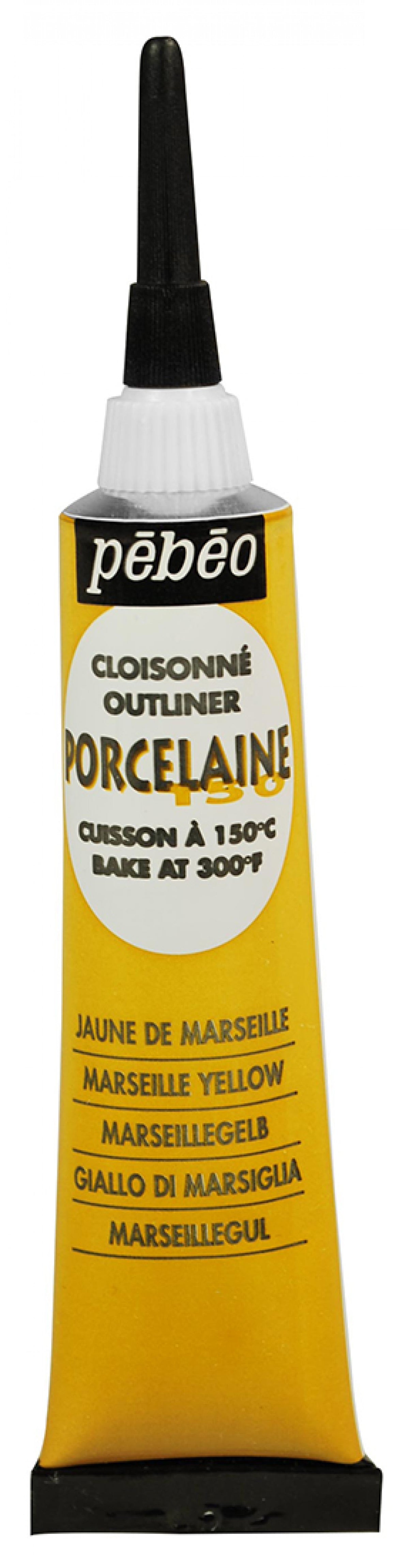 Pebeo Porcelaine 150 reljefna kontura za porcelan 20 ml – Marsejska žuta