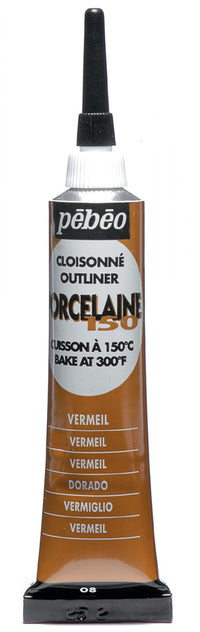 Pebeo Porcelaine 150 reljefna kontura za porcelan 20 ml – Vermeil zlatna