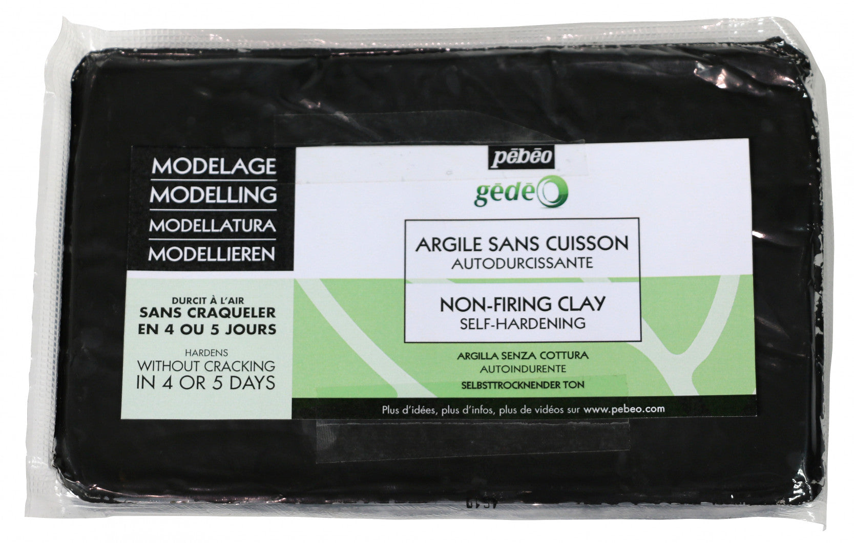 Glina za modeliranje Pebeo Gedeo 1.5 kg - izaberite boju – crna
