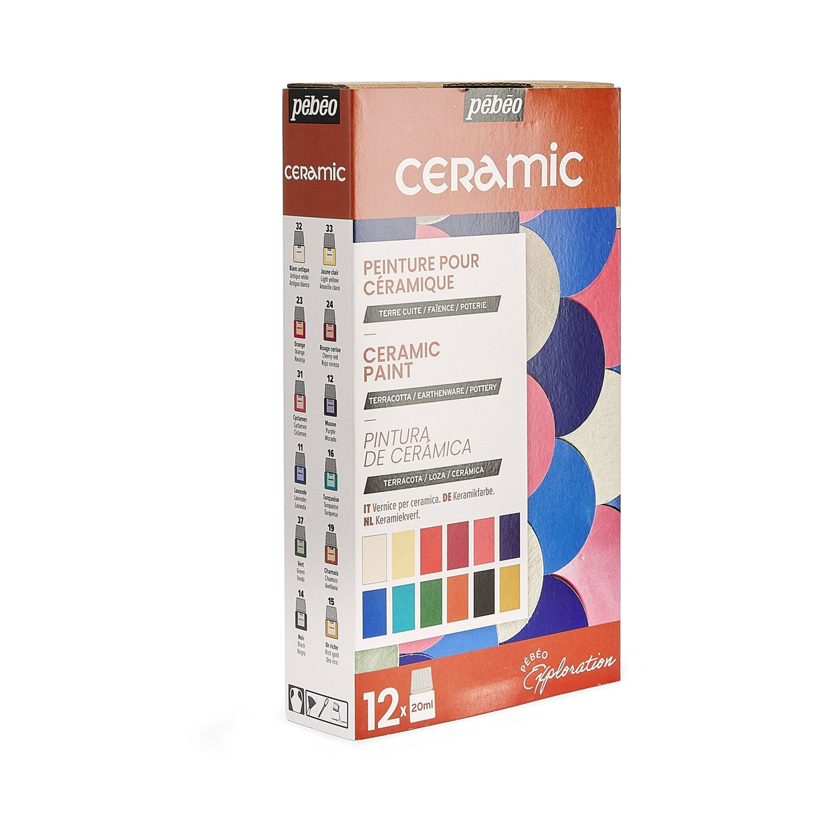 Pebeo set boja za keramiku Ceramic 12 x 20 ml
