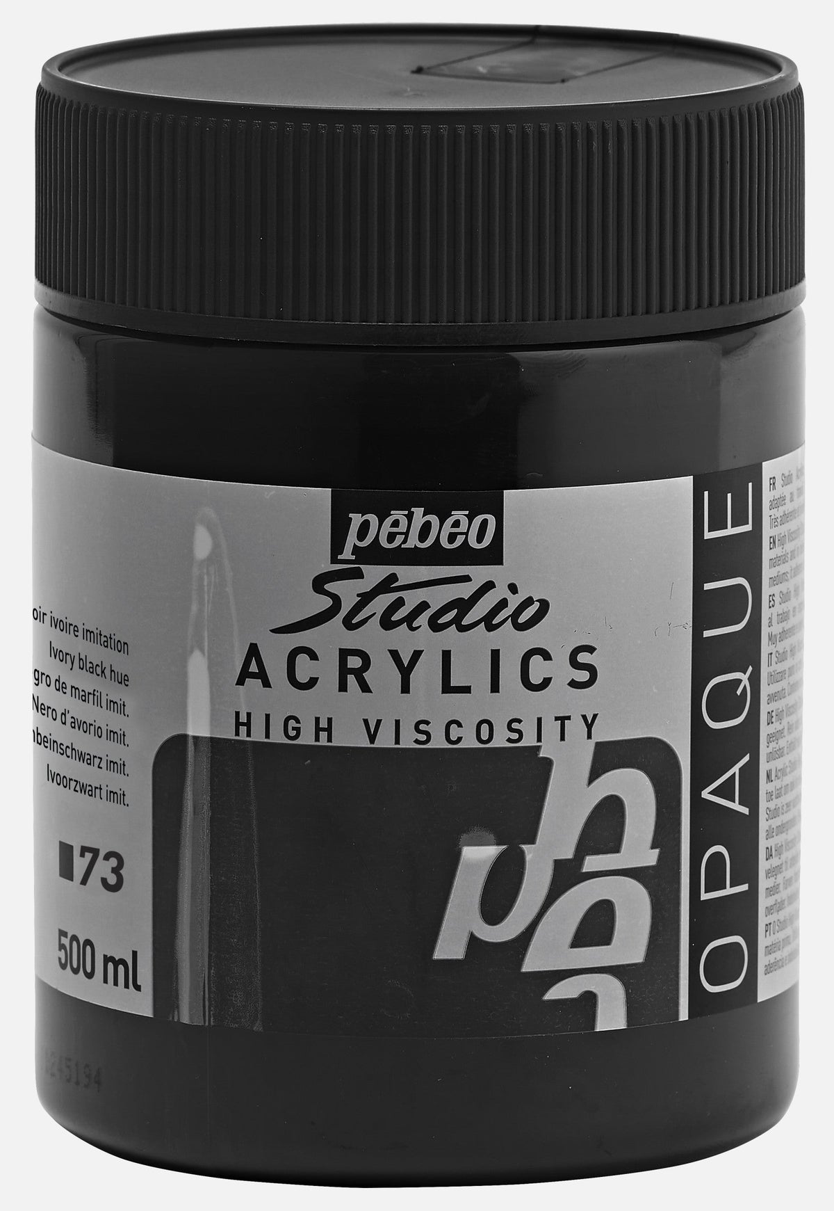 Pebeo Studio akrilna boja 500 ml – Slonova kost crna nijansa