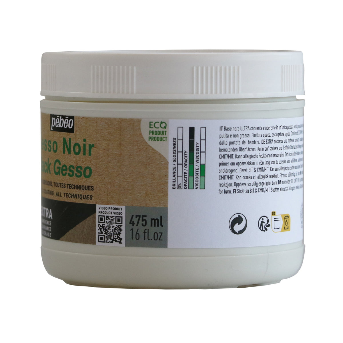 Pebeo Studio Acrylics crni akrilni gesso 475 ml