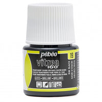 Vitražna boja za staklo Pebeo Vitrea 160 sjajna 45 ml – Tinta crna