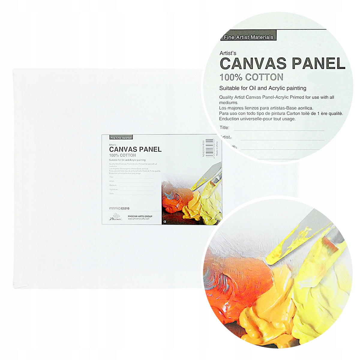 Phoenix šepsirano platno na kartonu 50 x 60 cm – set od 5 kom.