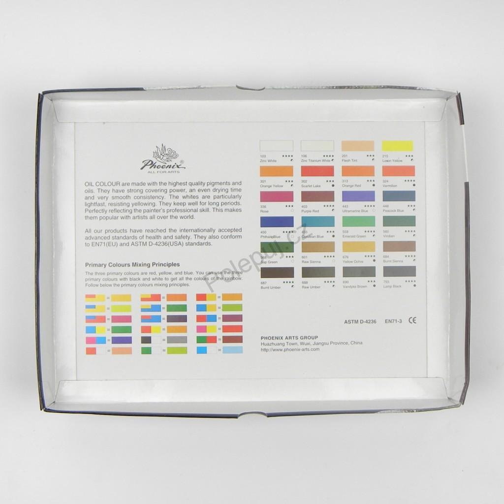 Phoenix – set uljanih boja 12–24 x 12 ml