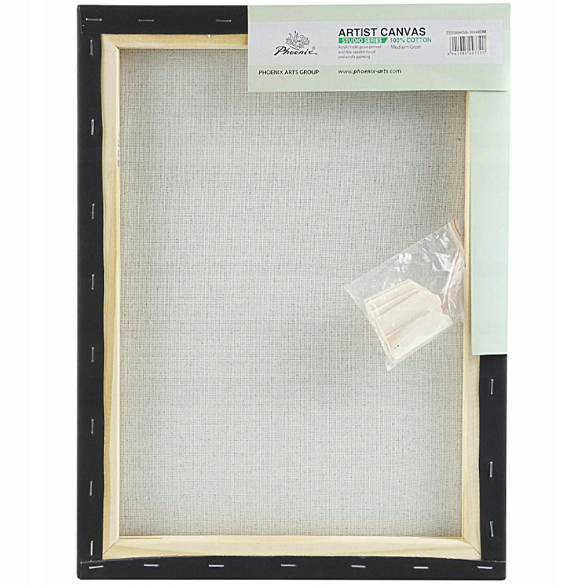 Phoenix slikarsko platno na okviru, crno, 260 g/m² | 20 x 30 do 50 x 70 cm