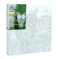 Phoenix slikarsko platno s motivom sove mandale 30x30 cm