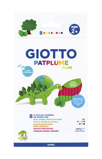 Plastelin GIOTTO Patplume neon boje 8 x 33 g