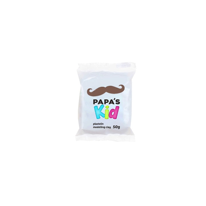 Papa's Kid plastelin za djecu od 50 g u klasičnoj bijeloj boji.