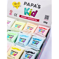 Krupni kadar Papa's Kid plastelina u praktičnom pakovanju od 48 komada