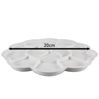 Plastična slikarska paleta u obliku cvijeta 20 cm | bijela Phoenix