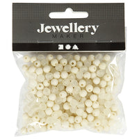 Plastične perle - 40 g - različite boje – cream